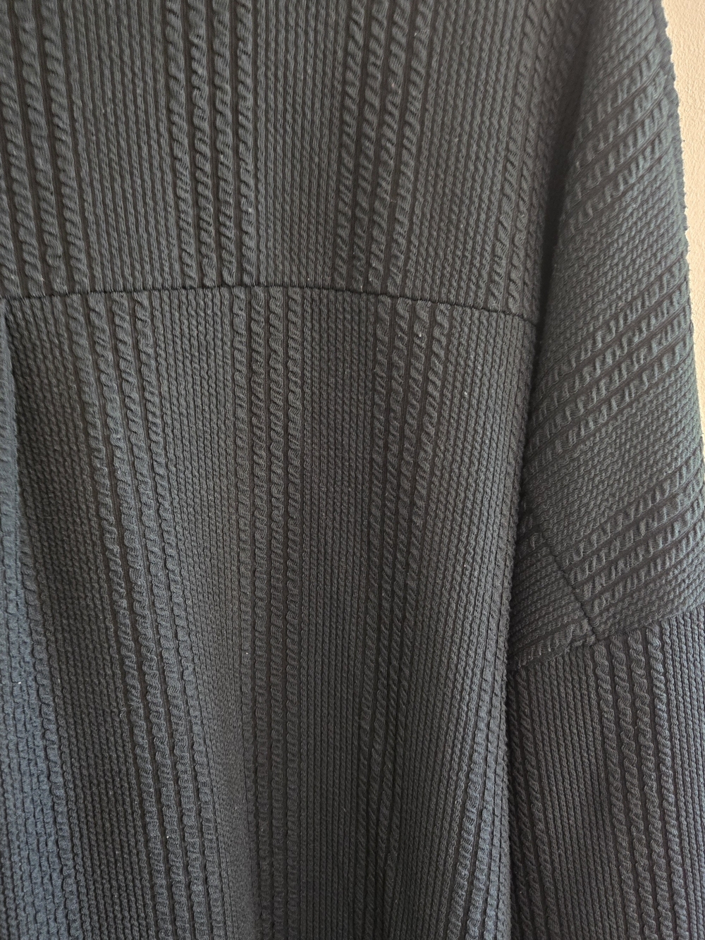 Dark Green Textured Ribbed Button Up Jacket - Picture 9 of 10